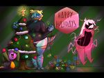  bree_(junk_planet) butt christmas christmas_lights christmas_tree electric_demon electricity elemental female holidays humor lights potoobrigham smile suggestive terawatt tree 