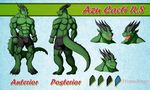  anthro bulge clothed clothing dragon horn looking_at_viewer male model_sheet muscular primodrago solo topless 