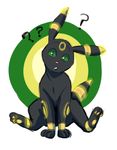  eeveelution feral green_eyes nintendo paws pok&eacute;mon shadowinfuzion shizzadizz umbreon video_games 