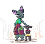  backround_characters bat bulge cute duo egg food heavy hyper male mall mammal mother parent pixel salamikii sausage size_difference surprise wide_hips young 