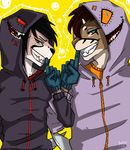  anthro clothed clothing duo feline female fur gloves hair hoodie lion looking_at_viewer male mammal mishabahl smile 