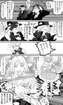  armor arthur_pendragon_(fate) barefoot blood blood_from_mouth cape check_translation comic cosplay covering_face crossdressing crying dress edmond_dantes_(fate/grand_order) fate/grand_order fate/prototype fate/prototype:_fragments_of_blue_and_silver fate_(series) frills fujimaru_ritsuka_(male) gauntlets glasses gloves greyscale hat highres kisaragi_kokoro_(hazuki) male_focus monochrome multiple_boys otoko_no_ko sajou_ayaka sajou_ayaka_(cosplay) sajou_manaka sajou_manaka_(cosplay) school_uniform short_hair smile sweater tears translation_request uniform wavy_hair wig 