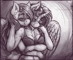  2017 anthro anthrofied bantha blush bra clothing duo equine eyes_closed feathered_wings feathers female fluttershy_(mlp) friendship_is_magic hair hi_res horn long_hair mammal my_little_pony one_eye_closed pegasus rarity_(mlp) smile underwear unicorn wings 