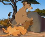  after_sex animal_genitalia anus backsack balls barbed_penis cub cum cum_from_ass cum_from_mouth cum_from_pussy cum_in_mouth cum_inside disney erection eyes_closed feline fellatio female from_behind_position kora_(shadowjumper) lion lying male male/female mammal mcfan mounting nala on_back oral oral_penetration outside penetration penis pussy reclining rock scrunchy_face sex sheath signature straining the_lion_king whiskers young 