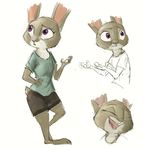  2017 anthro buckteeth clothed clothing disney female judy_hopps lagomorph mammal open_mouth open_smile purple_eyes rabbit simple_background sketch sketch_page smile solo sprinkah teeth white_background zootopia 