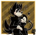  2017 amanddica bendy bendy_and_the_ink_machine black_body boris canine demon hug mammal wolf 