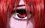  artist_request elfen_lied highres lucy one-eyed red_eyes red_hair solo 