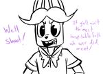  2015 animatronic anthro bonnie_(fnaf) bow_tie buckteeth dialogue english_text five_nights_at_freddy&#039;s inkyfrog lagomorph looking_at_viewer machine male mammal open_mouth open_smile rabbit restricted_palette robot simple_background smile solo talking_to_viewer teeth text video_games white_background 