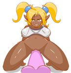  blonde_hair blush breasts clitoris clothing dark_skin dildo elf female green_eyes hair humanoid jewelry looking_at_viewer mammal masturbation meryiel necklace not_furry penetration pointy_ears pussy sex_toy sketch smile solo sweat vaginal wet 