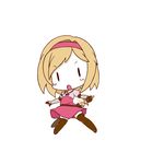  :o bangs black_eyes blonde_hair boots brown_footwear brown_gloves chibi collarbone djeeta_(granblue_fantasy) dress eyebrows_visible_through_hair full_body glint gloves granblue_fantasy hairband highres holding holding_sword holding_weapon legs_apart looking_at_viewer open_mouth outstretched_arms pauldrons pink_dress pink_hairband puffy_short_sleeves puffy_sleeves reinaru scabbard sheath short_dress short_hair short_sleeves simple_background single_pauldron solo swept_bangs sword thigh_boots thighhighs unsheathing vambraces weapon white_background zettai_ryouiki |_| 