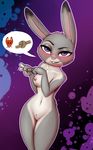  2017 abstract_background absurd_res anthro areola blush breasts canine captainpudgemuffin disney female fox fur hi_res judy_hopps lagomorph looking_at_viewer mammal multicolored_fur navel nipples nude pussy rabbit rope solo two_tone_fur zootopia 