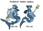  breasts effects female fish growth magic marine melee_weapon muscle_growth polearm shark strength taur toony transformation trident virmir weapon 