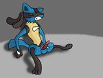  1000_hours_in_ms_paint balls erection lucario male masturbation nintendo otterjunk penis pok&eacute;mon simple_background sitting solo video_games 