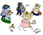  anthro belly big_breasts big_butt breasts butt clothed clothing female huge_butt juan_samurott local_droog male meowth nintendo overweight pok&eacute;mon poppy poppy_meowth samurott simple_background slightly_chubby thick_thighs tongue video_games wide_hips 