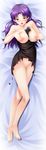  barefoot blush breasts dakemakura dakimakura feet gun katsuragi_misato large_breasts long_hair misato_katsuragi neon_genesis_evangelion purple_hair weapon 