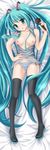  aqua_eyes aqua_hair blush breasts dakemakura dakimakura hatsune_miku long_hair microphone miku_hatsune nipples panties twintails underwear very_long_hair vocaloid 