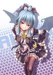  alwen_du_moonbria am1m blue_hair demon_wings highres red_eyes wings zwei_2 