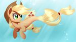  applejack_(mlp) blonde_hair eyelashes female feral friendship_is_magic green_eyes hair hat hooves hybrid my_little_pony ncmares smile solo 