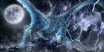  ambiguous_gender claws dragon elemental_dragon feral isvoc membranous_wings moon night outside sky solo standing star starry_sky wings 