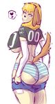  &lt;3 anthro butt canine clothed clothing female looking_at_viewer mammal shishikasama sketch smile solo standing underwear 