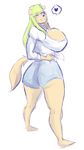  &lt;3 anthro big_breasts breasts canine clothed clothing female looking_at_viewer mammal shishikasama sketch smile solo standing 