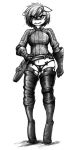  angry anthro armor bags_under_eyes boots breasts clothing earth_pony equine fan_character female footwear gauntlets gloves horse legwear looking_at_viewer mammal monochrome my_little_pony panties pony replica_(artist) replica_(oc) shoes sketch solo stockings thigh_highs thong tunic underwear 