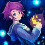  blue_eyes dress hood hoodie kumatora looking_at_viewer mother_(game) mother_3 nanamako pink_hair short_hair smile solo star 