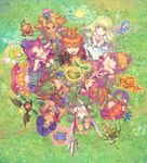  5boys 5girls angela_(seiken_densetsu_3) armor blonde_hair blue_eyes breasts capelet charlotte_(seiken_densetsu_3) cleavage crossover day downblouse dryad_(seiken_densetsu) everyone facepaint fantasy fisheye from_above gnome_(seiken_densetsu) gold_trim grass green_eyes grin haccan hands_clasped headband heroine_(seiken_densetsu_1) highres jinn_(seiken_densetsu) kevin long_hair looking_at_viewer looking_up luna_(seiken_densetsu) multiple_boys multiple_crossover multiple_girls nature official_art on_grass orange_hair outdoors outstretched_hand own_hands_together pink_hair pointy_ears popoi primm randi riesz salamander_(seiken_densetsu) seed seiken_densetsu seiken_densetsu_1 seiken_densetsu_2 seiken_densetsu_3 shade_(seiken_densetsu) shield small_breasts smile spiked_hair square_enix undine_(seiken_densetsu) will-o'-wisp_(seiken_densetsu) ||_|| 