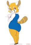  aggressive_retsuko amber_eyes anthro big_butt breasts butt clothing eyelashes fishnet frown looking_back mammal nomnoms_(artist) paper red_panda retsuko sanrio simple_background solo white_background 