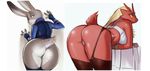  avian blaziken bra butt clothed clothing disney feathers judy_hopps lagomorph mammal nintendo panties pok&eacute;mon police_uniform presenting presenting_hindquarters rhodesio tagme underwear uniform video_games zootopia 