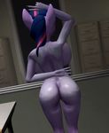 3d_(artwork) anthro anthrofied armpits big_breasts big_butt breasts butt digital_media_(artwork) equine female friendship_is_magic fur hair horn horse huge_breasts inside jamespawson mammal multicolored_hair my_little_pony nude pinup pony pose purple_hair solo source_filmmaker standing twilight_sparkle_(mlp) two_tone_hair unicorn 
