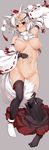  animal_ears ass_visible_through_thighs bad_id bad_twitter_id black_gloves black_legwear breasts closed_mouth dakimakura detached_sleeves fingerless_gloves full_body gloves grey_background hat highres inubashiri_momiji large_breasts looking_at_viewer lying navel nipples on_back ouma_tokiichi pom_pom_(clothes) red_eyes ribbon-trimmed_legwear ribbon-trimmed_sleeves ribbon_trim simple_background solo tail thighhighs tokin_hat touhou white_hair white_legwear wolf_ears wolf_tail 