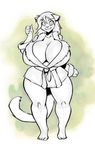  2017 anthro big_breasts bigdad breasts cleavage clothed clothing feline female huge_breasts latex_(character) mammal smile solo 