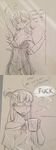  bare_shoulders blush comic cup diana_cavendish dl drooling english highres holding kagari_atsuko lingerie little_witch_academia long_hair looking_at_another md5_mismatch midriff monochrome mug multiple_girls navel one_eye_closed one_side_up photo profanity see-through sketch steam stitched straight_hair strap_slip third-party_edit thought_bubble underwear wavy_hair yuri 