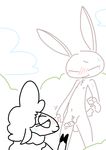  anthro bedroom_eyes blush cain_(weaver) caprine condom disney duo erection fan_character female half-closed_eyes hooves lagomorph male mammal nipples nude outside rabbit seductive sharla_(zootopia) sheep sweat sweatdrop the_weaver zootopia 