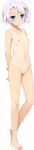  ami_maria arms_behind_back barefoot blue_eyes breasts censored expressionless eyebrows_visible_through_hair flower full_body hair_flower hair_ornament hairclip highres lavender_hair long_image looking_at_viewer mosaic_censoring navel nipples nude one-piece_tan pussy saeki_hokuto short_hair small_breasts solo suisei_ginka tall_image tan tanline transparent_background 
