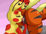  2017 anus arcanine athro bent_over butt chippo duo eyes_closed female female/female licking nintendo nude pok&eacute;mon pussy sex sitting spinda thick_thighs tongue tongue_out video_games 