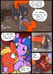  big_macintosh_(mlp) clothing comic crown earth_pony equine feral fight friendship_is_magic gem group hair horn horse magic mammal metal_(artist) my_little_pony pony scratches twilight_sparkle_(mlp) unicorn wraps 