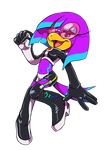  anthro avian bird breasts clothing feathers female finimun hair looking_at_viewer open_mouth purple_feathers purple_hair solo sonic_(series) sonic_riders swallow_(bird) tongue wave_the_swallow 