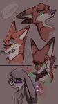  2017 anthro canine disney duo female fox fur judy_hopps lagomorph male mammal nick_wilde rabbit rarewhoroastbeast_(artist) zootopia 