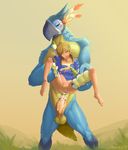  balls breath_of_the_wild cum cum_in_ass cum_inside duo humanoid hylian kass_(zelda) link male male/male nintendo penis rito the_legend_of_zelda twang video_games 