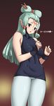  :o blush breasts cameltoe covered_nipples facial_mark fingerless_gloves forehead_mark gloves hair_tubes highres large_breasts long_hair looking_at_viewer onomeshin pantyhose paya_(zelda) pointy_ears purple_eyes short_eyebrows silver_hair sleeveless solo the_legend_of_zelda the_legend_of_zelda:_breath_of_the_wild translated white_legwear 