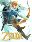  arrow blonde_hair blue_eyes boots bow_(weapon) fingerless_gloves gloves light_arrows link male_focus ross_tran shield the_legend_of_zelda the_legend_of_zelda:_breath_of_the_wild weapon wolf 