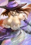  1girl breasts dragon&#039;s_crown huge_breasts long_hair orange_hair solo sorceress_(dragon&#039;s_crown) witch_hat 