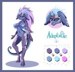  akuma_tlt anthro big_breasts breasts echidna female looking_at_viewer mammal model_sheet monotreme nipples nude smile solo standing 