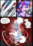  ... big_eyes blood clothing comic crown duo equine feral friendship_is_magic glowing hair horn magic mammal metal_(artist) my_little_pony professor_starflare_(metal) rubble scratches smile transformation twilight_sparkle_(mlp) unicorn 