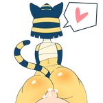  &lt;3 2017 ambiguous_penetration animal_crossing ankha anthro bandage bottomless butt cat clothed clothing cum cum_inside cumshot digital_media_(artwork) disembodied_penis egyptian ejaculation faceless_male feline female fur human human_on_anthro humanoid_penis interspecies m0n1e makeup male male/female mammal nintendo on_top orgasm penetration penis reverse_cowgirl_position sex simple_background striped_hair striped_tail stripes video_games yellow_fur 