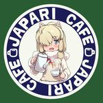  :d alpaca_ears alpaca_suri_(kemono_friends) animal_ears bangs beige_vest blonde_hair blue_eyes blush cup dot_nose eyebrows_visible_through_hair eyelashes fur-trimmed_sleeves fur_collar fur_trim gradient_ribbon green_background hair_bun hair_ornament hair_over_one_eye hair_ribbon highres holding holding_cup karahai_(31448823) kemono_friends logo long_sleeves looking_at_viewer mug neck_ribbon open_mouth pink_ribbon pocket pouring ribbon romaji sanpaku serving shiny shiny_hair shiny_skin shirt short_hair sidelocks smile solo steam swept_bangs tareme tea teacup teapot tress_ribbon upper_body vest yellow_ribbon 