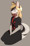  anthro canine clothed clothing female fur hair mammal polywomple simple_background solo 