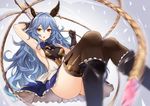  :o animal_ears arm_up armpits ass bangs black_footwear black_gloves black_legwear blue_hair blush boots breasts brown_eyes commentary_request erune eyebrows_visible_through_hair ferry_(granblue_fantasy) gloves granblue_fantasy hair_between_eyes hand_up holding holding_weapon holding_whip knee_boots knees_together_feet_apart kurifuto long_hair looking_at_viewer medium_breasts motion_blur open_mouth sideboob solo thighhighs thighs v-shaped_eyebrows wavy_hair weapon whip 